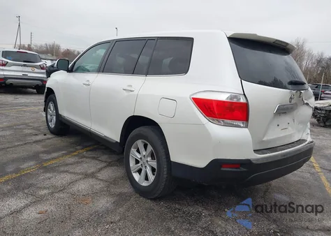 2013 Toyota Highlander Base V6 from USA, damaged, VIN 5TDZK3EH8DS104689